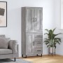 Aparador alto madera contrachapada gris sonoma 69,5x34x180 cm de vidaXL, Aparadores - Ref: Foro24-3200031, Precio: 158,96 €, ...