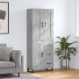 Tall plywood gray concrete sideboard 69.5x34x180 cm by vidaXL, Sideboards - Ref: Foro24-3200029, Price: 156,32 €, Discount: %