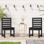 Garden chairs 2 pcs solid black pine wood 50x48x91.5 cm by vidaXL, Garden chairs - Ref: Foro24-824029, Price: 83,99 €, Discou...