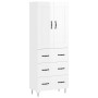 High glossy white plywood sideboard 69.5x34x180 cm by vidaXL, Sideboards - Ref: Foro24-3199779, Price: 164,99 €, Discount: %