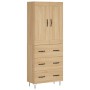 High oak-colored plywood sideboard 69.5x34x180 cm by vidaXL, Sideboards - Ref: Foro24-3199780, Price: 150,32 €, Discount: %