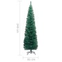 Slim artificial Christmas tree and green PVC stand 240 cm by vidaXL, Christmas trees - Ref: Foro24-320952, Price: 86,44 €, Di...