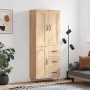 Tall plywood oak-colored highboard 69.5x34x180 cm by vidaXL, Sideboards - Ref: Foro24-3200036, Price: 147,99 €, Discount: %