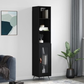 Black plywood sideboard 34.5x34x180 cm by vidaXL, Sideboards - Ref: Foro24-3189862, Price: 91,46 €, Discount: %