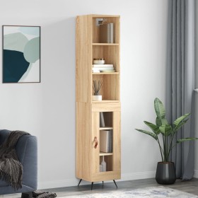 Oak Sonoma plywood sideboard 34.5x34x180 cm by vidaXL, Sideboards - Ref: Foro24-3189864, Price: 89,67 €, Discount: %