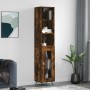 Aparador de madera contrachapada roble ahumado 34,5x34x180 cm de vidaXL, Aparadores - Ref: Foro24-3189866, Precio: 82,74 €, D...