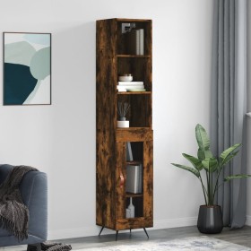 Smoked oak plywood sideboard 34.5x34x180 cm by vidaXL, Sideboards - Ref: Foro24-3189866, Price: 82,46 €, Discount: %