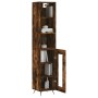 Aparador de madera contrachapada roble ahumado 34,5x34x180 cm de vidaXL, Aparadores - Ref: Foro24-3189866, Precio: 82,74 €, D...