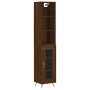 Aparador alto madera contrachapada roble marrón 34,5x34x180 cm de vidaXL, Aparadores - Ref: Foro24-3189868, Precio: 88,12 €, ...