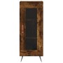 Aparador de madera contrachapada roble ahumado 34,5x34x180 cm de vidaXL, Aparadores - Ref: Foro24-3189866, Precio: 82,74 €, D...