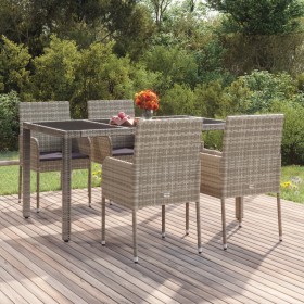 Garden chairs with cushions 4 units gray synthetic rattan by vidaXL, Garden chairs - Ref: Foro24-319888, Price: 193,99 €, Dis...