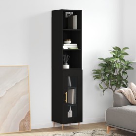 Black plywood sideboard 34.5x34x180 cm by vidaXL, Sideboards - Ref: Foro24-3189878, Price: 87,99 €, Discount: %