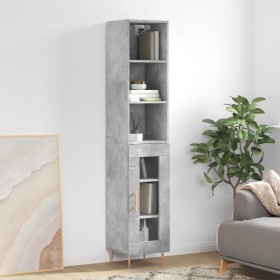 Concrete gray plywood sideboard 34.5x34x180 cm by vidaXL, Sideboards - Ref: Foro24-3189881, Price: 92,99 €, Discount: %