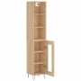 Aparador de madera contrachapada roble Sonoma 34,5x34x180 cm de vidaXL, Aparadores - Ref: Foro24-3189888, Precio: 88,15 €, De...