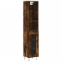 Aparador de madera contrachapada roble ahumado 34,5x34x180 cm de vidaXL, Aparadores - Ref: Foro24-3189890, Precio: 81,58 €, D...