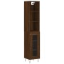 Aparador alto madera contrachapada roble marrón 34,5x34x180 cm de vidaXL, Aparadores - Ref: Foro24-3189892, Precio: 84,99 €, ...