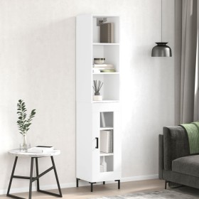 Tall white plywood highboard 34.5x34x180 cm by vidaXL, Sideboards - Ref: Foro24-3189893, Price: 89,94 €, Discount: %