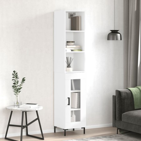 Tall white plywood highboard 34.5x34x180 cm by vidaXL, Sideboards - Ref: Foro24-3189893, Price: 94,37 €, Discount: %