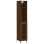 Aparador alto madera contrachapada roble marrón 34,5x34x180 cm de vidaXL, Aparadores - Ref: Foro24-3189900, Precio: 90,96 €, ...