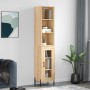 Aparador de madera contrachapada roble Sonoma 34,5x34x180 cm de vidaXL, Aparadores - Ref: Foro24-3189904, Precio: 94,51 €, De...