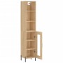 Aparador de madera contrachapada roble Sonoma 34,5x34x180 cm de vidaXL, Aparadores - Ref: Foro24-3189904, Precio: 94,51 €, De...