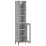 Aparador alto madera contrachapada gris Sonoma 34,5x34x180 cm de vidaXL, Aparadores - Ref: Foro24-3189907, Precio: 93,06 €, D...