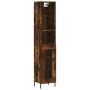 Aparador de madera contrachapada roble ahumado 34,5x34x180 cm de vidaXL, Aparadores - Ref: Foro24-3189906, Precio: 87,39 €, D...