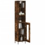 Aparador de madera contrachapada roble ahumado 34,5x34x180 cm de vidaXL, Aparadores - Ref: Foro24-3189906, Precio: 87,39 €, D...