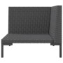 Semicircular garden sofa and synthetic rattan cushions by vidaXL, Modular outdoor sofas - Ref: Foro24-318601, Price: 103,29 €...