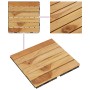 Terrace tiles 10 pcs solid teak wood vertical pattern by vidaXL, Floors and carpets - Ref: Foro24-319981, Price: 86,26 €, Dis...