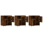 Sideboards 3 Einheiten aus geräuchertem Eichensperrholz von vidaXL, Sideboards - Ref: Foro24-3190146, Preis: 162,81 €, Rabatt: %