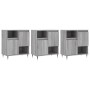 Sideboards 3 Einheiten graues Sonoma-Sperrholz von vidaXL, Sideboards - Ref: Foro24-3190147, Preis: 168,12 €, Rabatt: %