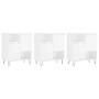 Aparadores 3 uds madera contrachapada blanco brillo de vidaXL, Aparadores - Ref: Foro24-3190151, Precio: 176,66 €, Descuento: %