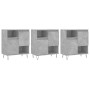 Sideboards 3 units concrete gray plywood by vidaXL, Sideboards - Ref: Foro24-3190153, Price: 197,99 €, Discount: %