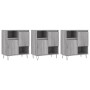 3 Stück Sideboards Sperrholz Sonoma grau von vidaXL, Sideboards - Ref: Foro24-3190155, Preis: 166,21 €, Rabatt: %