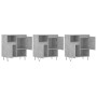 Sideboards 3 units concrete gray plywood by vidaXL, Sideboards - Ref: Foro24-3190153, Price: 197,99 €, Discount: %