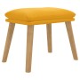 Mustard yellow velvet footrest 45x29.5x35 cm by vidaXL, Ottomans - Ref: Foro24-341442, Price: 43,16 €, Discount: %