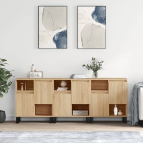 3 plywood oak Sonoma color sideboards by vidaXL, Sideboards - Ref: Foro24-3190160, Price: 184,75 €, Discount: %