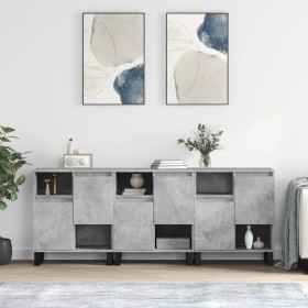 Sideboards 3 units concrete gray plywood by vidaXL, Sideboards - Ref: Foro24-3190161, Price: 183,99 €, Discount: %