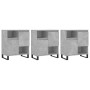 Sideboards 3 units concrete gray plywood by vidaXL, Sideboards - Ref: Foro24-3190161, Price: 184,75 €, Discount: %