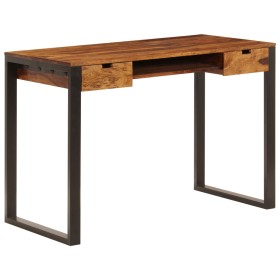 Solid sheesham wood and steel desk 110x55x78 cm by vidaXL, Desks - Ref: Foro24-247963, Price: 219,99 €, Discount: %