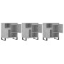 Sideboards 3 units concrete gray plywood by vidaXL, Sideboards - Ref: Foro24-3190161, Price: 184,75 €, Discount: %