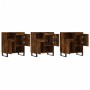 Sideboards 3 Stk. geräuchertes Eichensperrholz von vidaXL, Sideboards - Ref: Foro24-3190162, Preis: 189,67 €, Rabatt: %