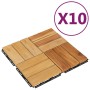 Baldosas de terraza 10 uds madera maciza teca 30x30 cm de vidaXL, Suelos y moquetas - Ref: Foro24-319982, Precio: 68,99 €, De...