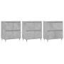 Aparadores 3 uds madera contrachapada gris hormigón de vidaXL, Aparadores - Ref: Foro24-3190193, Precio: 193,70 €, Descuento: %