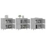 Sideboards 3 units concrete gray plywood by vidaXL, Sideboards - Ref: Foro24-3190193, Price: 193,70 €, Discount: %