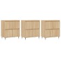 Sideboards 3 units sonoma oak plywood by vidaXL, Sideboards - Ref: Foro24-3190192, Price: 267,35 €, Discount: %