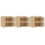 Sideboards 3 units sonoma oak plywood by vidaXL, Sideboards - Ref: Foro24-3190192, Price: 267,35 €, Discount: %