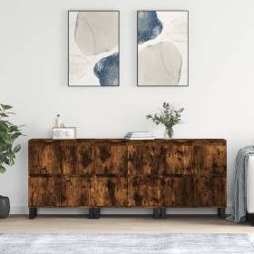 Sideboards 3 units smoked oak plywood by vidaXL, Sideboards - Ref: Foro24-3190210, Price: 244,99 €, Discount: %