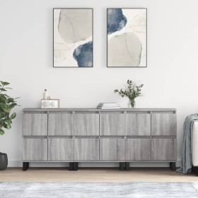 3 Stück Sideboards Sperrholz Sonoma grau von vidaXL, Sideboards - Ref: Foro24-3190211, Preis: 252,99 €, Rabatt: %